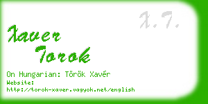 xaver torok business card